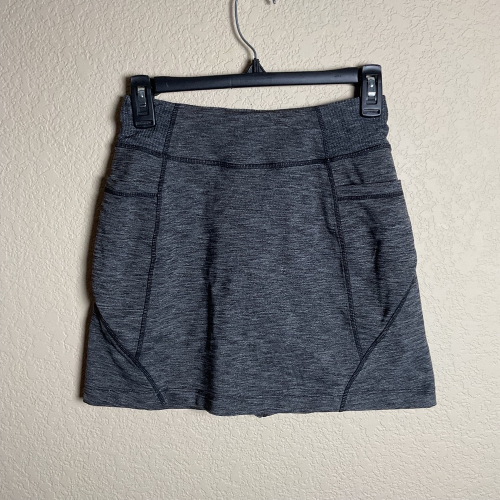 Athleta Womens XXS‎ Excursion Athletic Skort Skirt Heathered Gray Outdoors Sport